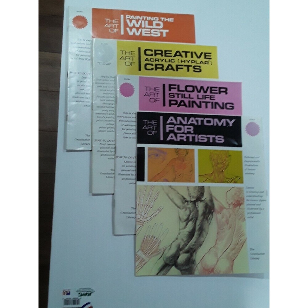 4 Vintage The Art of Grumbacher Library How To Step by Step Art Instruction Book